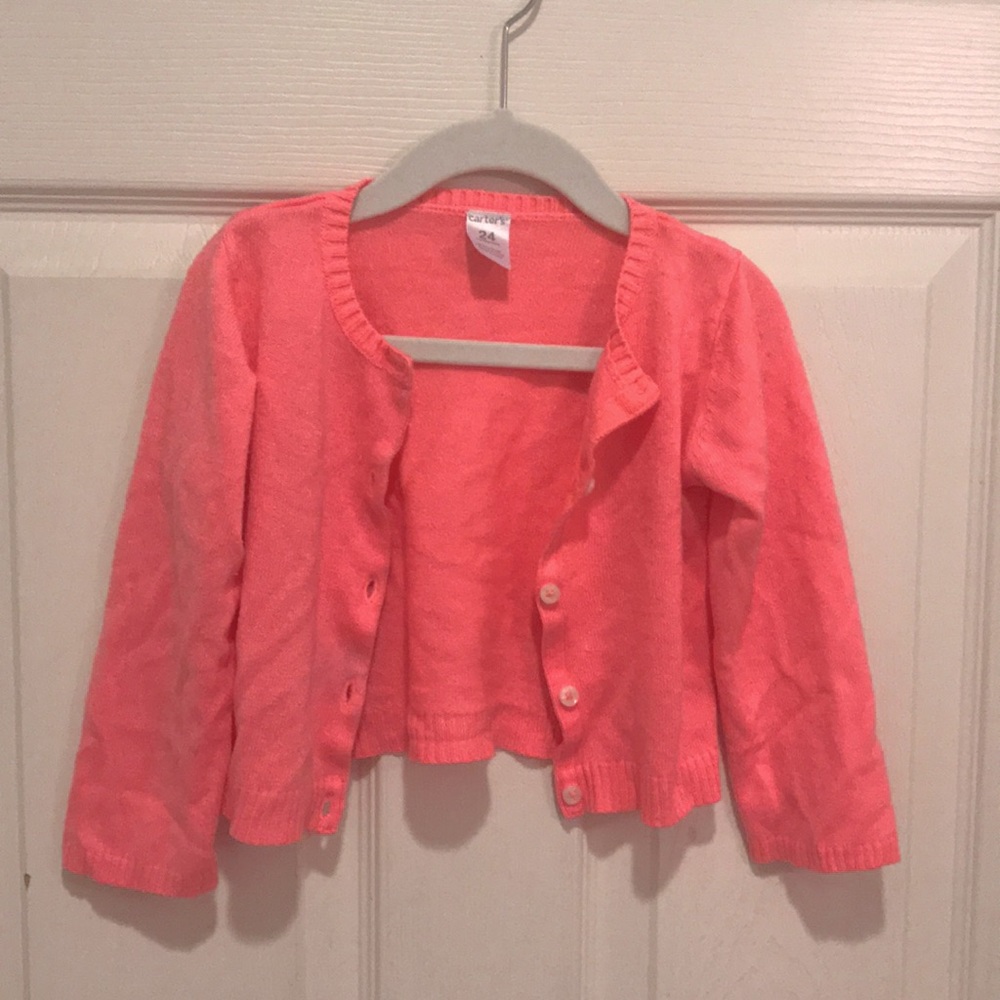 💐 Carter’s Toddler Girls Coral Cardigan Sweater